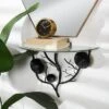 16"x24" Metal Floral Branch Wall Shelf With Glass Top - Olivia & May -Olivia & May GUEST 2ac5052c b4d0 4f76 b819 9755b2091270