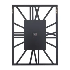 32"x2" Glass Wall Clock Silver - Olivia & May -Olivia & May GUEST 2ac6e105 eb67 4d13 8981 17fe36ff4739