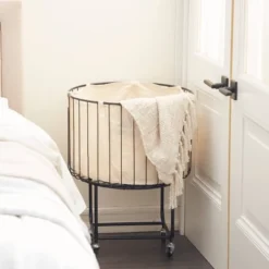 26 X 19 Contemporary Metal Storage Cart Off White - Olivia & May -Olivia & May GUEST 2ac8c357 dce3 46e7 9ac2 8627539c46c3