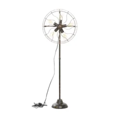 Industrial Metal Floor Lamp Brown - Olivia & May -Olivia & May GUEST 2ba09769 0c59 46e8 9248 af0535fe4645