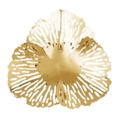 Metal Floral Wall Decor Set Of 3 Gold - Olivia & May -Olivia & May GUEST 2be24123 886a 46ca afd4 a51e79a7fa57
