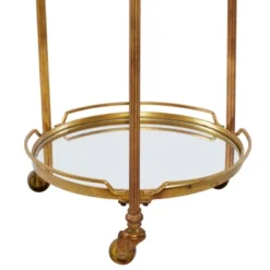 Traditional Iron And Mirrored Bar Cart Brass - Olivia & May -Olivia & May GUEST 2c3c831d 9c35 4044 8f57 468d94f3f4c5