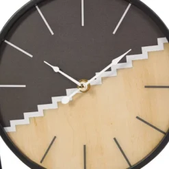 9"x9" Wooden Geometric Clock With Brown Wood Accents Black - Olivia & May: Silent, Modern Design, MDF Material 15 9"x9" Wooden Geometric Clock With Brown Wood Accents Black - Olivia & May: Silent, Modern Design, MDF Material -Olivia & May GUEST 2cc596c3 2a7f 4178 a8df 258b3ba8ae28