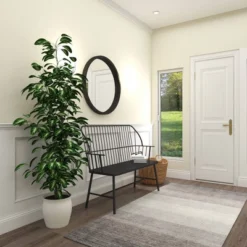 Traditional Outdoor Patio Bench - Black - Olivia & May -Olivia & May GUEST 2cd83d3f ce76 4a65 894b ab484755a210