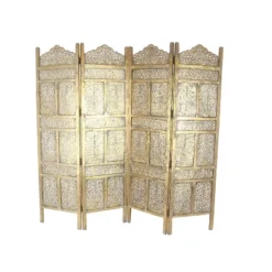 Traditional Intricate Carved Room Divider Screen Gold - Olivia & May -Olivia & May GUEST 2d44f7b1 65ec 4c7f adca 1d63c126d361