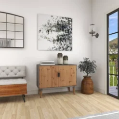 Wood 2 Cabinet Buffet Brown/Gray - Olivia & May 26 Wood 2 Cabinet Buffet Brown/Gray - Olivia & May -Olivia & May GUEST 2d5168db e8ec 40ce a0bd 6d678a4bd29e