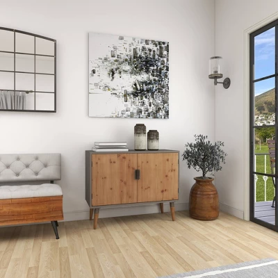 Wood 2 Cabinet Buffet Brown/Gray - Olivia & May 12 Wood 2 Cabinet Buffet Brown/Gray - Olivia & May - Image 10