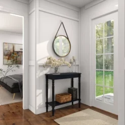 Traditional Wood Console Table Black - Olivia & May -Olivia & May GUEST 2dd00bf4 dc28 4e97 af94 4488d7045368