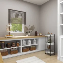 34 X 16 Farmhouse Metal Storage Cart White - Olivia & May -Olivia & May GUEST 2dfd2678 6788 46ab bc41 816c47f50e8d