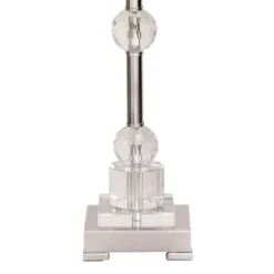 Glass Table Lamp With Drum Shade Silver - Olivia & May -Olivia & May GUEST 2e607021 7c0c 40c4 9d41 ab1d79a2ecac