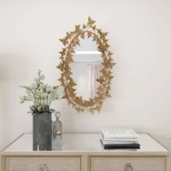Glam Metal Butterfly Wall Mirror Gold - Olivia & May 32 Glam Metal Butterfly Wall Mirror Gold - Olivia & May -Olivia & May GUEST 2eee3d82 ce87 41ca b984 ae1246fedc26