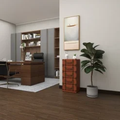 Traditional Faux Leather 5 Drawer Chest Camel Brown - Olivia & May -Olivia & May GUEST 2f0f6086 9732 4251 8506 9856b00d975b