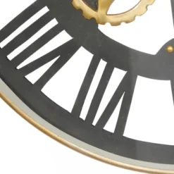 Stainless Steel Gear Wall Clock Black - Olivia & May -Olivia & May GUEST 2f3ede61 d0a3 4942 b63d bce18111977b