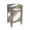 Small Glam Glass Mirrored Cabinet Beige - Olivia & May