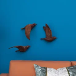 Set Of 3 Metallic Flying Bird Sculptures Wall Decor - Olivia & May -Olivia & May GUEST 2f7a64ea b192 4c0e 8e46 366d4263aa80