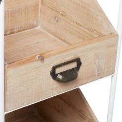 Industrial Wood Storage Cart Brown - Olivia & May -Olivia & May GUEST 2f9b4e1e 32a8 4661 97e1 d0925f5c9ee3