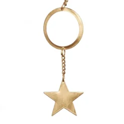 39" X 6.5" Iron Eclectic Moon And Stars Windchime Gold - Olivia & May: Charming Harmonic Decor For Indoor/Outdoor Use -Olivia & May GUEST 2fc16880 24bb 47d7 b50e 6b0ad3e8093d