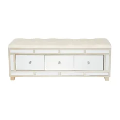 18" X 47" Glam Wood Bench - Olivia & May -Olivia & May GUEST 2fccbaba 9a58 45af 8bb9 0402267c1fe0
