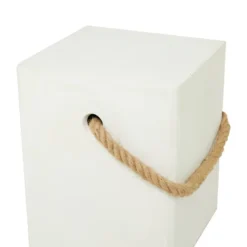 Contemporary Outdoor Accent Table - White - Olivia & May -Olivia & May GUEST 306d334d 0bec 41a4 a0b3 ffc5729719c8