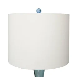 Glass Table Lamp With Drum Shade Set Of 2 Blue - Olivia & May -Olivia & May GUEST 31f25b43 d66a 4320 8cd6 278d14ebe359