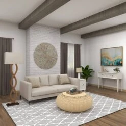 Rustic Jute Floor Lamp Brown - Olivia & May -Olivia & May GUEST 32457635 904f 45e1 bd22 145b3f1b4145