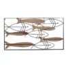 Metal Fish Striped Wall Decor With Metal Wire Designs Brown - Olivia & May -Olivia & May GUEST 32b7d9b3 a762 4d63 bafd ce1039e9bbfc