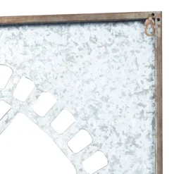 Metal Wall Clock With Distressing Gray - Olivia & May -Olivia & May GUEST 32e780e4 91dd 4280 a6e9 8d4a520691ae