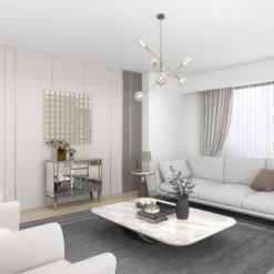 Glam Mirrored Rectangular Storage Cabinet Silver - Olivia & May -Olivia & May GUEST 33416e1b 2cae 4569 8cb2 b4dab6e2951f