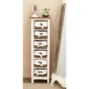 Farmhouse Mahogany Rectangular Storage Unit White - Olivia & May