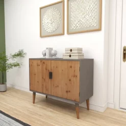 Wood 2 Cabinet Buffet Brown/Gray - Olivia & May 25 Wood 2 Cabinet Buffet Brown/Gray - Olivia & May -Olivia & May GUEST 349ecbc9 a4bd 494e 86d9 699bbe07339c