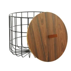 Set Of 2 Metal Storage Baskets Brown - Olivia & May -Olivia & May GUEST 34fe30b9 c850 4747 b4b1 bcf20eec93bb