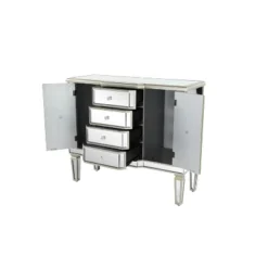 Glam Mirrored Rectangular Storage Cabinet Silver - Olivia & May -Olivia & May GUEST 354b7be4 8ddc 41b1 b7b4 ce1246d3a920