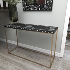 Eclectic Wood Console Table Gold - Olivia & May -Olivia & May GUEST 35a2f586 c914 41ab bfde 8d1623ea7386