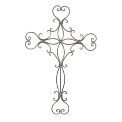 Metal Cross Scroll Wall Decor Black - Olivia & May -Olivia & May GUEST 35e2372a 1f47 4e18 8232 7a87f8c7e60d
