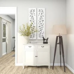 Set Of 2 Wood Floral Intricately Carved Scroll Wall Decors White - Olivia & May -Olivia & May GUEST 35f1b710 f874 4b73 a384 bc6bf0460d01