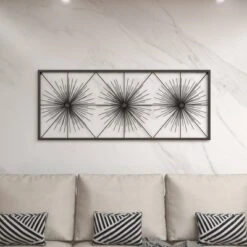 Metal Starburst Sea Urchin Wall Decor With Black Frame - Olivia & May -Olivia & May GUEST 36038441 19e8 4d07 a8b6 c24816dac85e