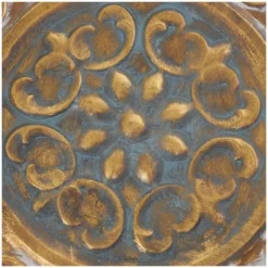 Metal Floral Wall Decor With Embossed Details Gold - Olivia & May -Olivia & May GUEST 362a350f 5df5 4ab6 bddb a4d3252006d2