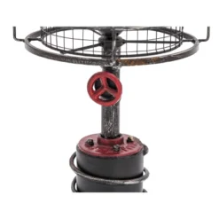 10" X 21" Industrial Accent Lamp With Iron Wire Cage Shade Red/Black - Olivia & May -Olivia & May GUEST 36388684 7dc9 4004 a4ba b401d0c9ff7b