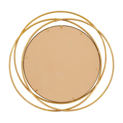Metal Overlapping Circle Frame Wall Mirror- Olivia & May 3 Metal Overlapping Circle Frame Wall Mirror- Olivia & May
