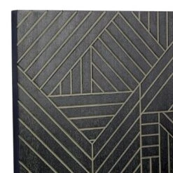 Wood Geometric Linear Wall Decor Black - Olivia & May: Modern Vertical Carved Art, Indoor Use, Fully Assembled -Olivia & May GUEST 36be59b1 9499 44a8 a2b6 4bae0266c56d