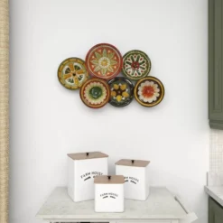 Metal Plate Wall Decor With Spanish Designs Black - Olivia & May -Olivia & May GUEST 36d3f7cc 1190 4f54 a089 1d16e7c137bf