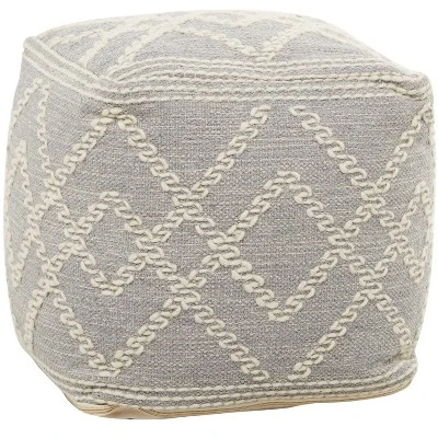 Bohemian Cotton Pouf - Olivia & May 10 Bohemian Cotton Pouf - Olivia & May - Image 8