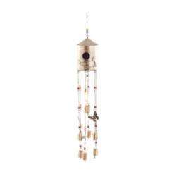 32" Iron Butterfly Birdhouse Windchime, Outdoor Decor - Olivia & May -Olivia & May GUEST 36ec02e4 1042 4e52 b4e1 e604fb77ac45
