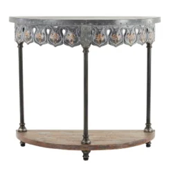 Farmhouse Metal Console Table Gray - Olivia & May -Olivia & May GUEST 3718059d a19d 4f97 841a d3cee3a3ea81