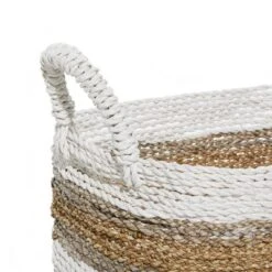 2pk Wood Natural Storage Baskets White - Olivia & May -Olivia & May GUEST 374528f3 f40e 481e b307 e577df1ebc15