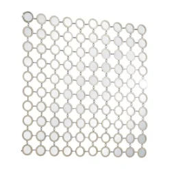 Metal Wall Mirror With Grid Pattern Gold - Olivia & May -Olivia & May GUEST 3750df83 523c 4631 8e62 fc1f709bce60