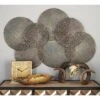 Metal Plate Overlapping Perforated Wall Decor Black - Olivia & May -Olivia & May GUEST 37721a4c 7438 4ccc 9584 c02849660cd2
