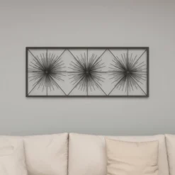Metal Starburst Sea Urchin Wall Decor With Black Frame - Olivia & May -Olivia & May GUEST 37a2ec23 cde7 46d0 9c69 50d86703c293