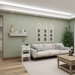 Wood 3 Slot Wall Photo Frame With Window Arch Shape Light Brown - Olivia & May -Olivia & May GUEST 37f66ad2 bafe 4021 bc4f d78af0d95f7f