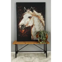 Industrial Knotted Wood Bench Beige - Olivia & May